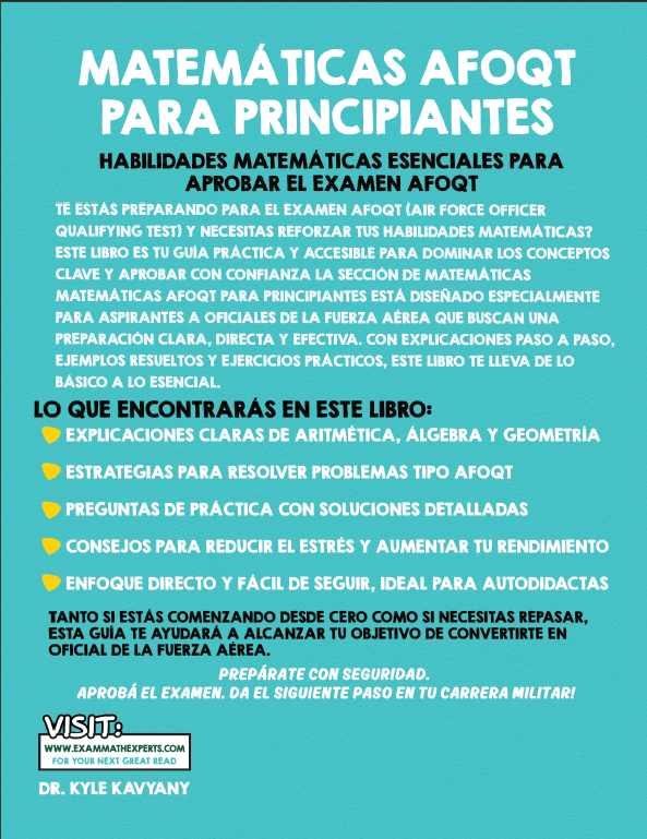 📘 AFOQT Math for Beginners (Spanish Edition)